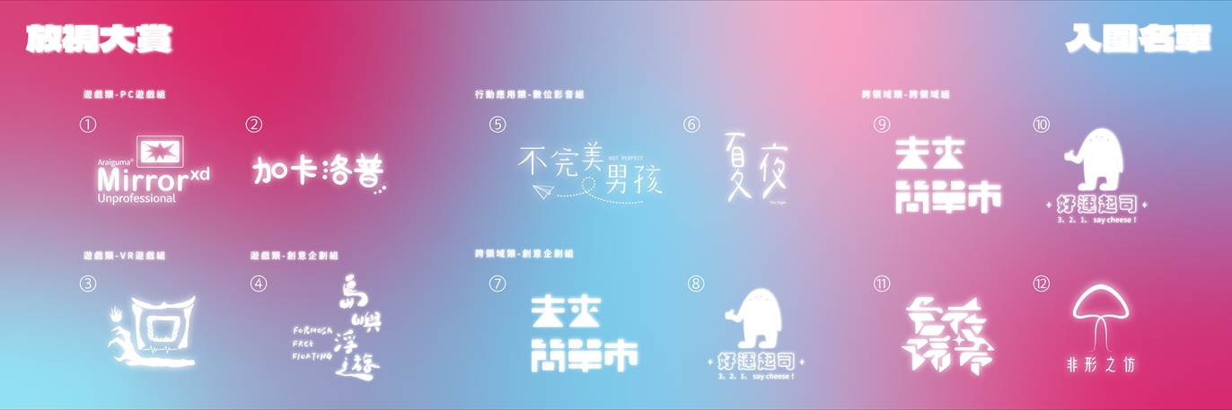 資傳系第24屆畢業專題作品於2021放視大賞中共入圍12組
